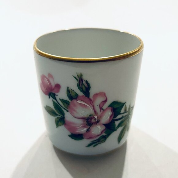 Porcelaine Artistique FM Limoges France Label Miniature Floral Cup - Picture 1 of 8